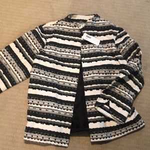 Chico’s black and white with sequins jacket